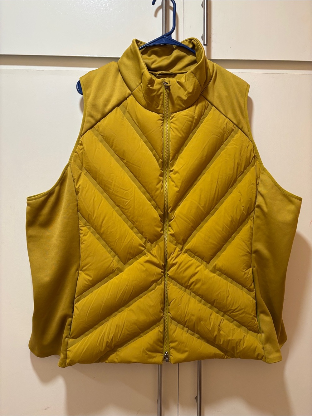 Athleta Quilted Chevron Vest in Mustard